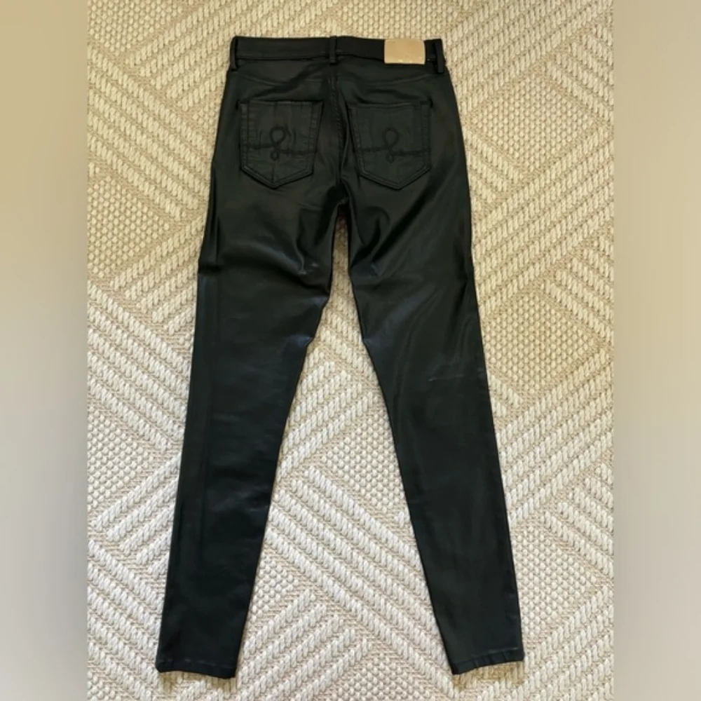 Lilly Pulitzer Eagan 29" High-Rise Stretch Coated Leather Jean Pants - Picture 6 of 13